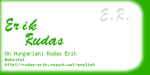 erik rudas business card